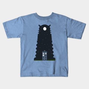 The Police Box On The Night Kids T-Shirt